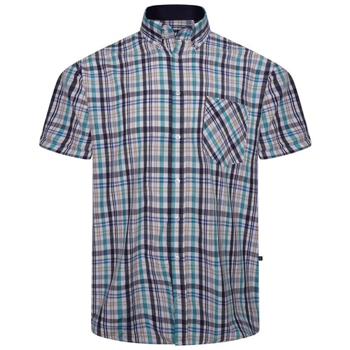 KAM Premium Stretch-Karohemd Blau